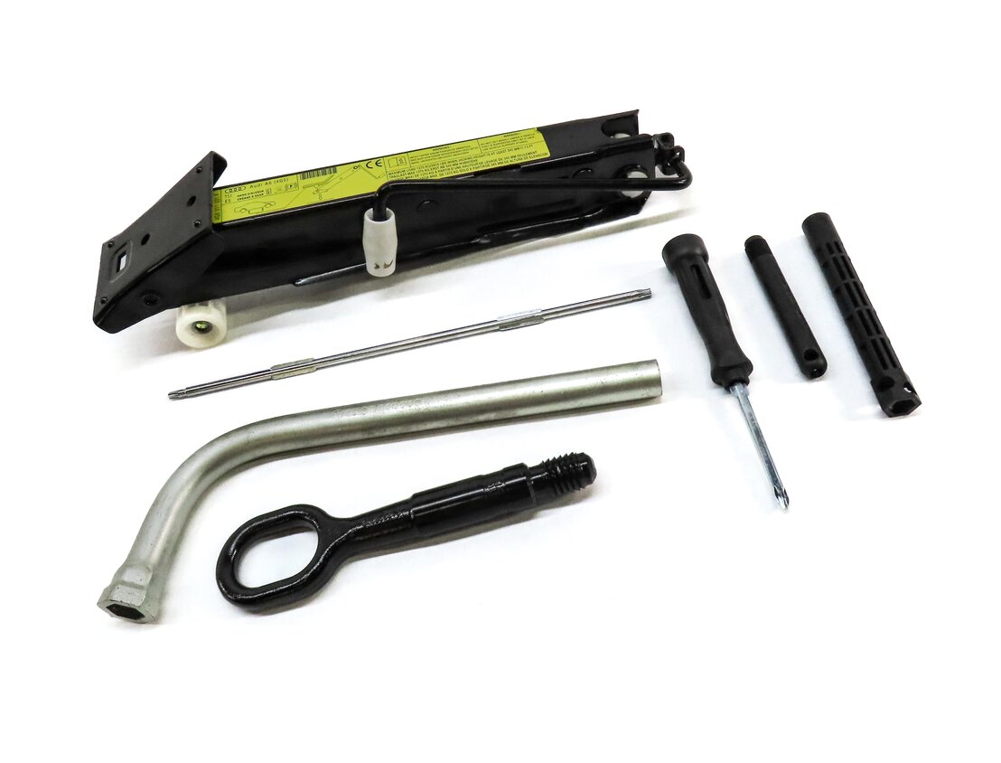 Thumbnail 3: 2012-2018 AUDI A6 S6 A7 S7 RS7 (C7) SPARE TIRE WHEEL SCISSOR JACK w/ TOOL KIT