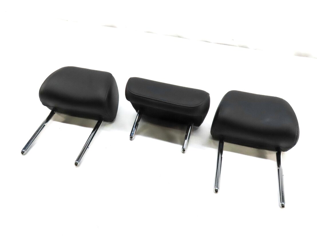 2014 AUDI A6 (C7) REAR LEFT RIGHT & CENTER SEAT HEADREST SET 3 (BLACK FZ)