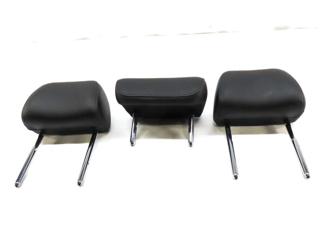 Thumbnail 2: 2014 AUDI A6 (C7) REAR LEFT RIGHT & CENTER SEAT HEADREST SET 3 (BLACK FZ)