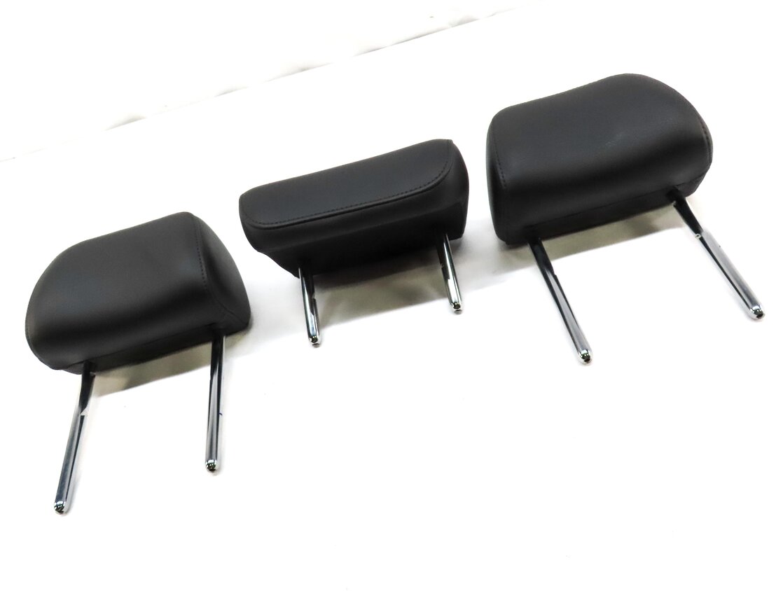 Thumbnail 3: 2014 AUDI A6 (C7) REAR LEFT RIGHT & CENTER SEAT HEADREST SET 3 (BLACK FZ)