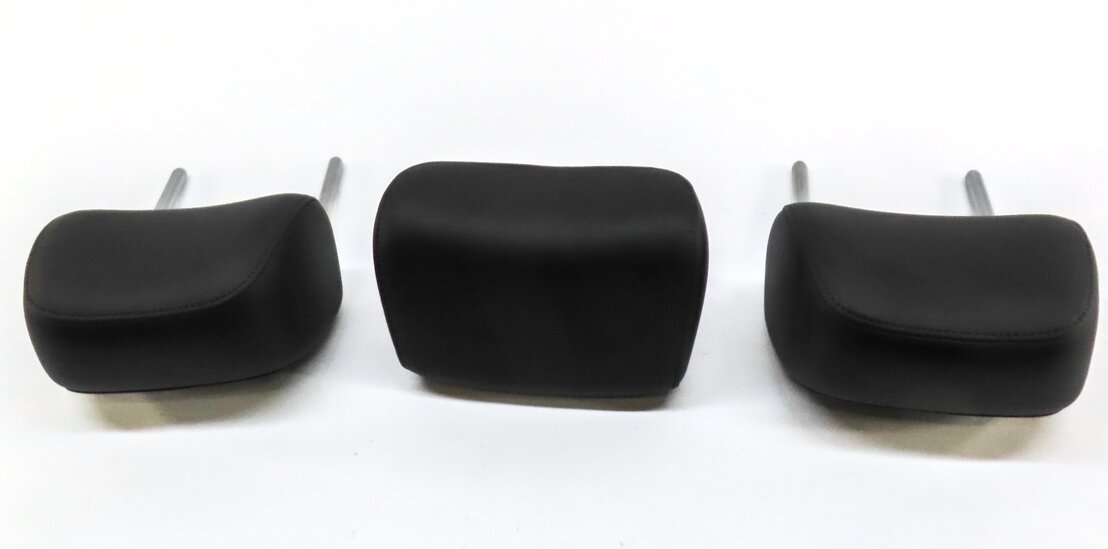 Thumbnail 4: 2014 AUDI A6 (C7) REAR LEFT RIGHT & CENTER SEAT HEADREST SET 3 (BLACK FZ)