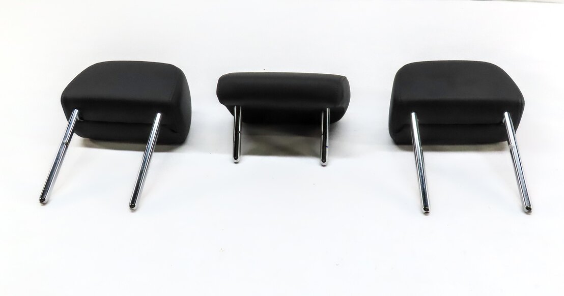 Thumbnail 6: 2014 AUDI A6 (C7) REAR LEFT RIGHT & CENTER SEAT HEADREST SET 3 (BLACK FZ)