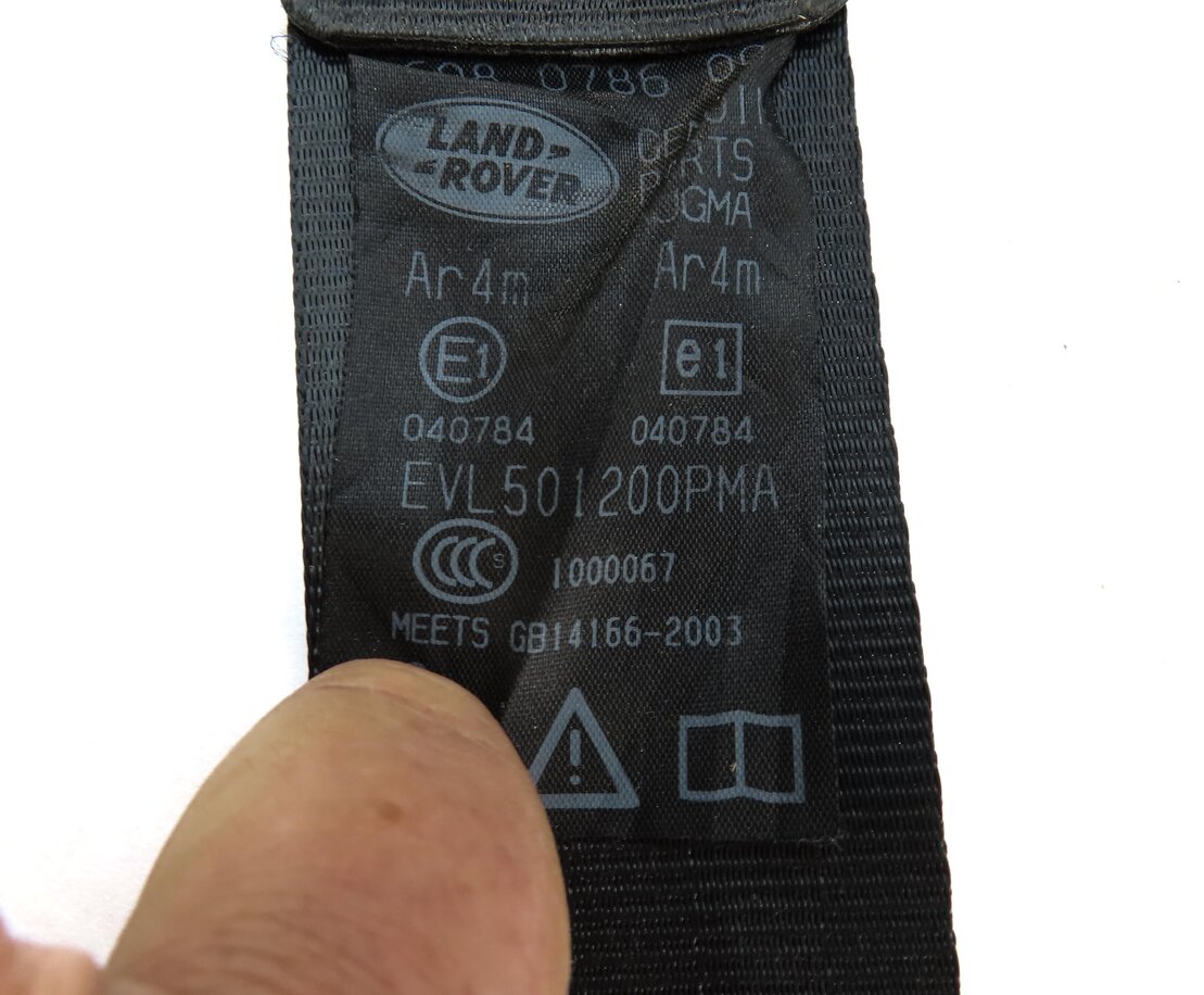 Thumbnail 6: 2008 RANGE ROVER SPORT (L320) REAR LEFT 2ND ROW SEATBELT RETRACTOR (BLACK)