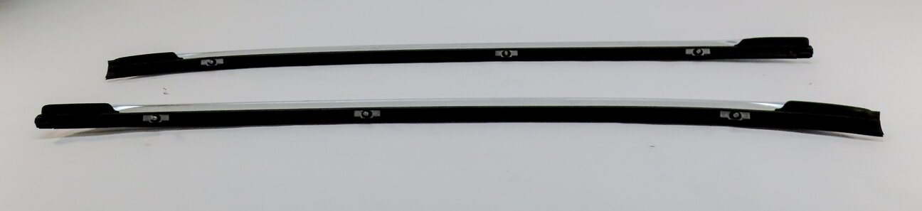 Thumbnail 4: 2014 BMW X1 (E84) LEFT & RIGHT ROOF RACK RAIL SET 2 (FRONT-TO-BACK) (SILVER)