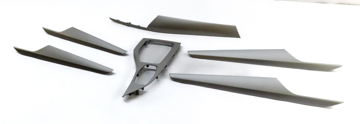 2014 BMW X1 E84 FRONT REAR LEFT RIGHT DOOR DASH CONSOLE SATIN SILVER MATTE SET 6