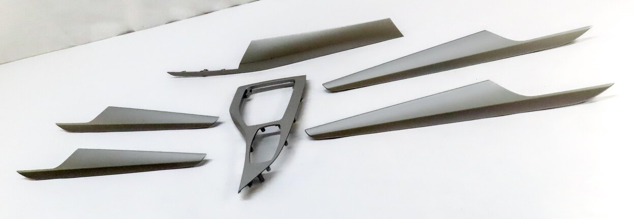 Thumbnail 2: 2014 BMW X1 E84 FRONT REAR LEFT RIGHT DOOR DASH CONSOLE SATIN SILVER MATTE SET 6