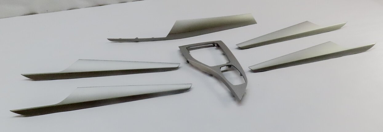 Thumbnail 3: 2014 BMW X1 E84 FRONT REAR LEFT RIGHT DOOR DASH CONSOLE SATIN SILVER MATTE SET 6