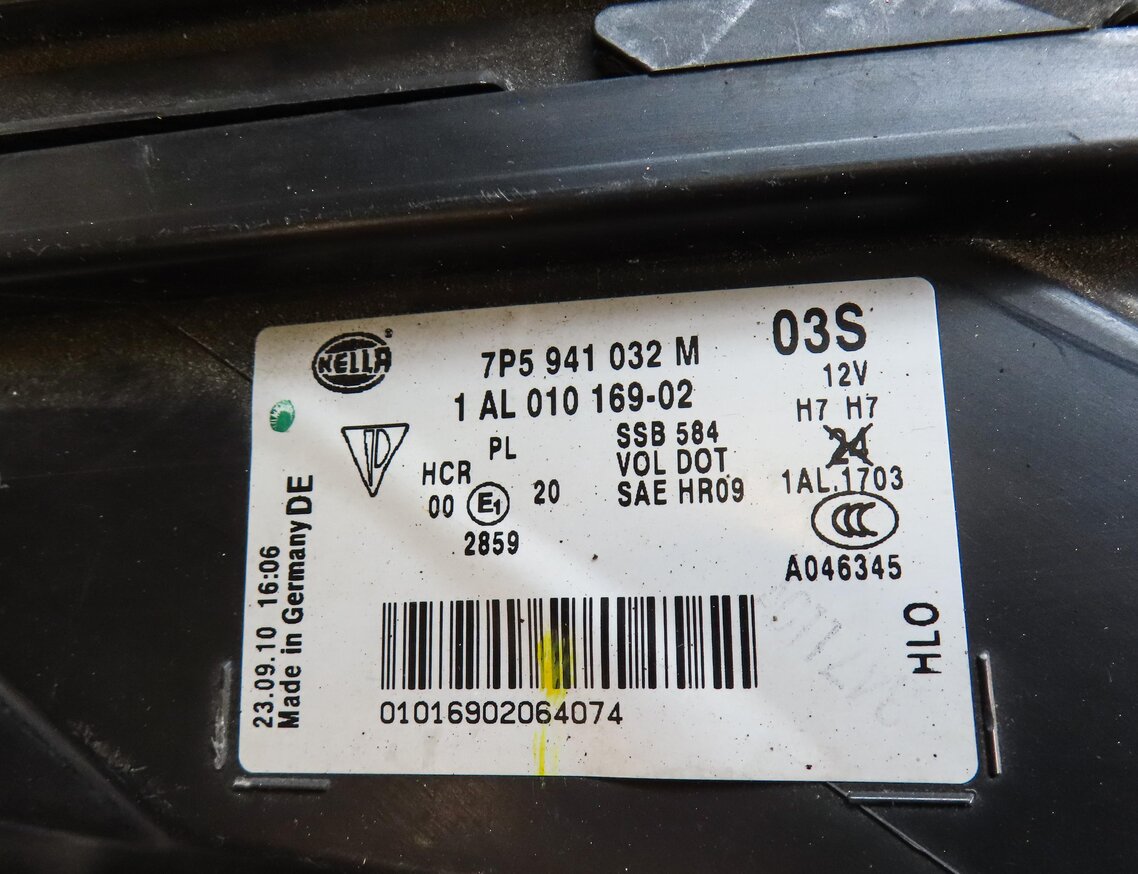 Thumbnail 7: 2011-2014 PORSCHE CAYENNE (958) FRONT RIGHT PASSENGER HALOGEN HEADLIGHT LAMP