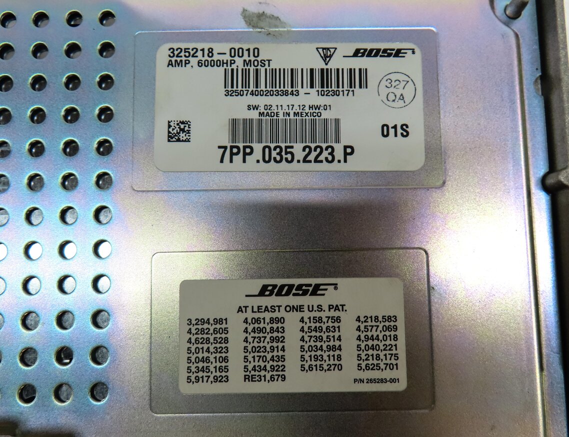 Thumbnail 5: 2011-2016 PORSCHE 911 MACAN CAYENNE (991 958 95B) BOSE AUDIO AMP AMPLIFIER