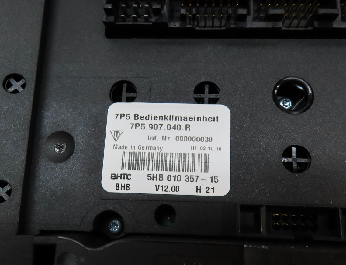 Thumbnail 8: 2011-2018 PORSCHE CAYENNE (958) FRONT HEATER A/C TEMPERATURE CONTROL PANEL
