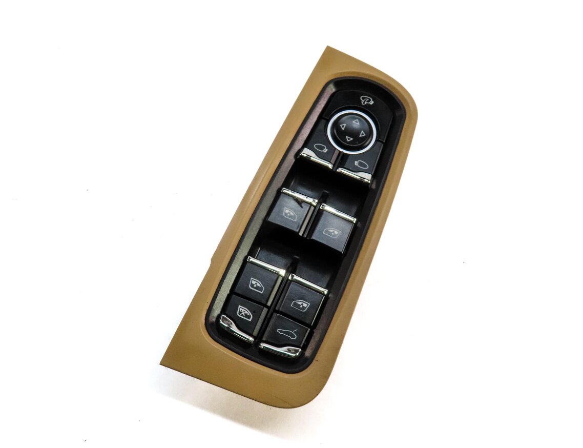 11-12 PORSCHE CAYENNE (958) LEFT FRONT DRIVER DOOR POWER WINDOW SWITCH (BEIGE)