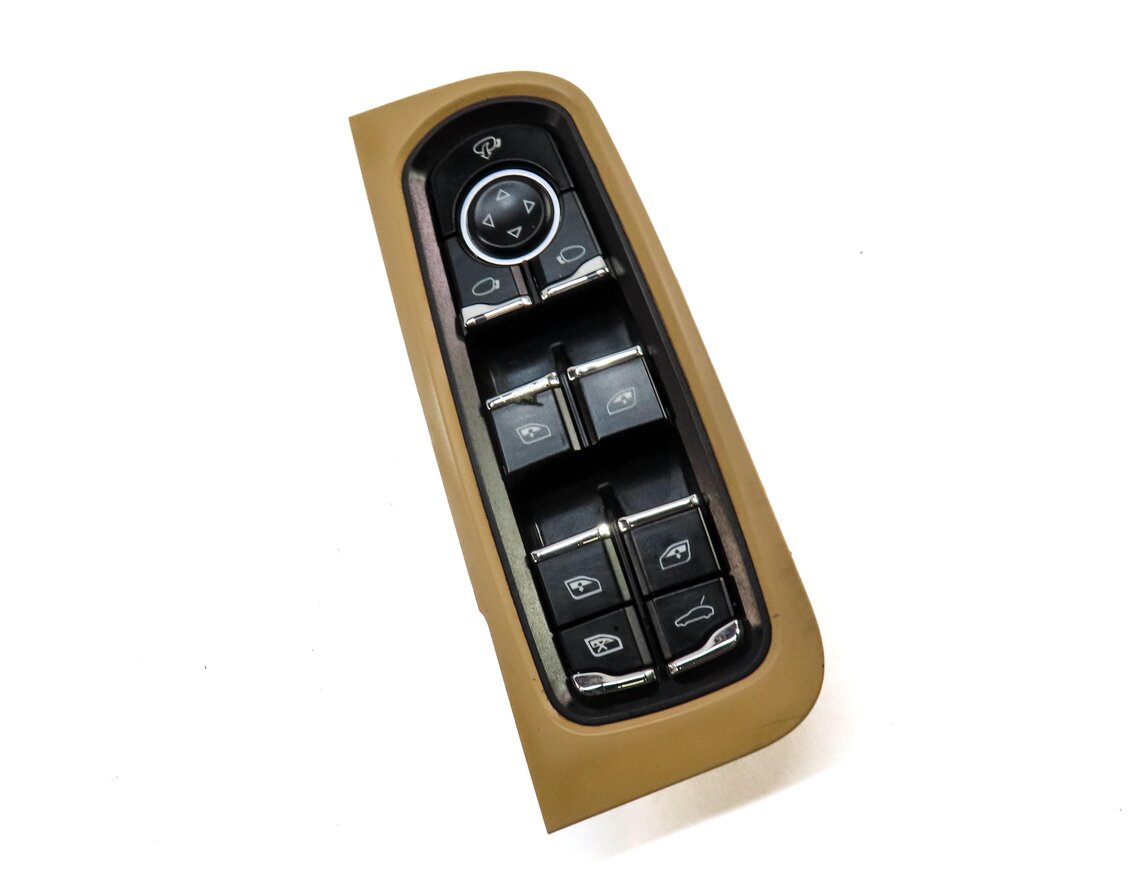Thumbnail 3: 11-12 PORSCHE CAYENNE (958) LEFT FRONT DRIVER DOOR POWER WINDOW SWITCH (BEIGE)