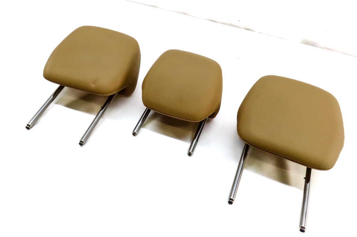11-18 PORSCHE CAYENNE (958) REAR LEFT RIGHT & CENTER SEAT HEADREST SET3 (BEIGE)