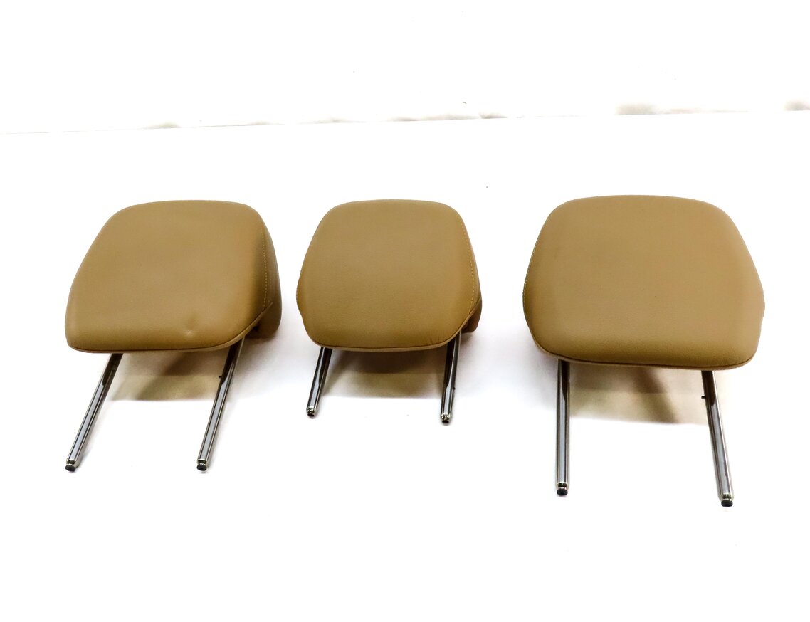 Thumbnail 2: 11-18 PORSCHE CAYENNE (958) REAR LEFT RIGHT & CENTER SEAT HEADREST SET3 (BEIGE)