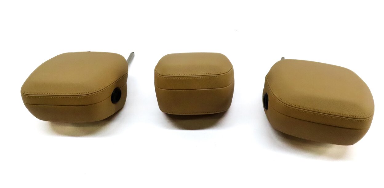 Thumbnail 4: 11-18 PORSCHE CAYENNE (958) REAR LEFT RIGHT & CENTER SEAT HEADREST SET3 (BEIGE)