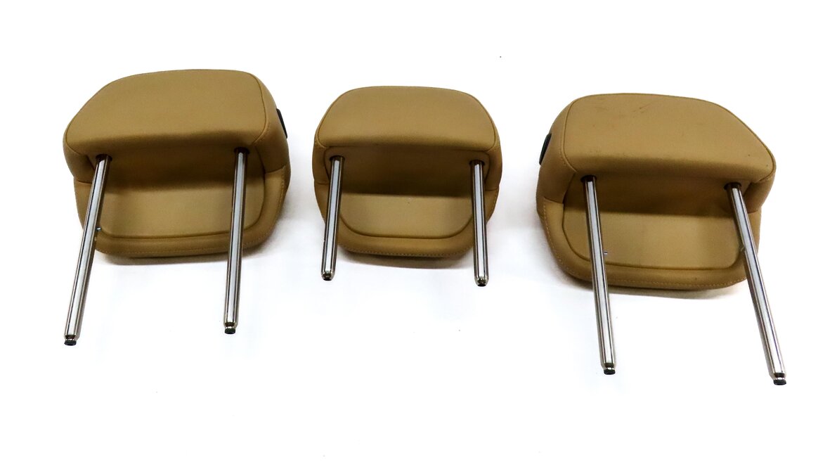 Thumbnail 6: 11-18 PORSCHE CAYENNE (958) REAR LEFT RIGHT & CENTER SEAT HEADREST SET3 (BEIGE)