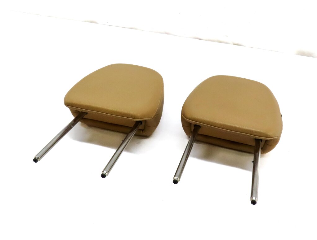 11-18 PORSCHE CAYENNE (958) FRONT LEFT & RIGHT SEAT HEADREST SET 2 (BEIGE)