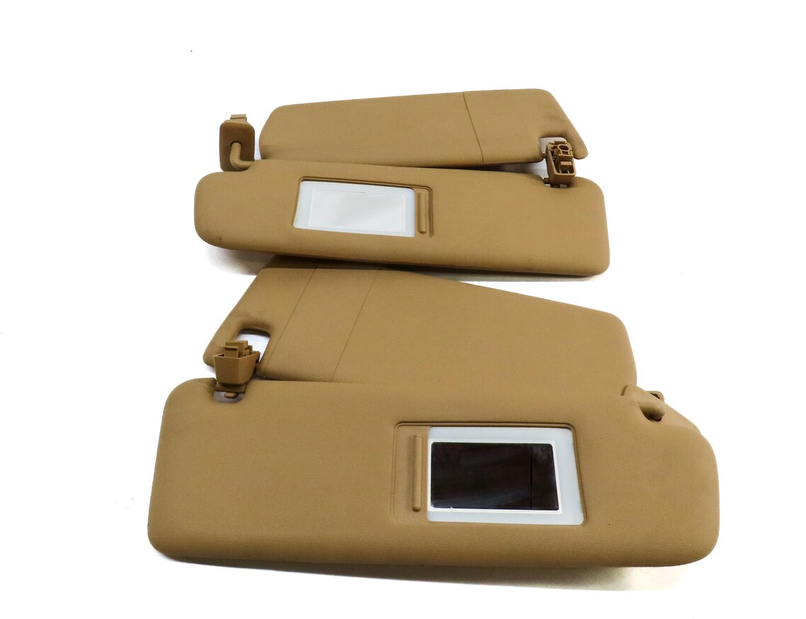 Thumbnail 6: 2011-2014 PORSCHE CAYENNE (958) FRONT LEFT & RIGHT SUNVISOR SHADE SET (BEIGE)