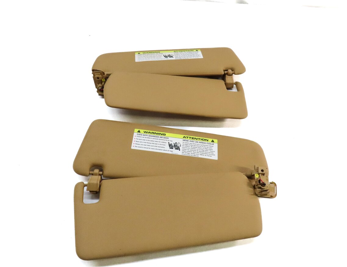 Thumbnail 7: 2011-2014 PORSCHE CAYENNE (958) FRONT LEFT & RIGHT SUNVISOR SHADE SET (BEIGE)