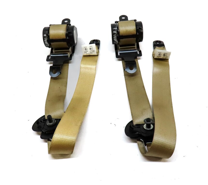 Thumbnail 2: 2012 BMW X5 (E70) REAR 2ND ROW LEFT & RIGHT SEATBELT RETRACTOR SET 2 (BEIGE)
