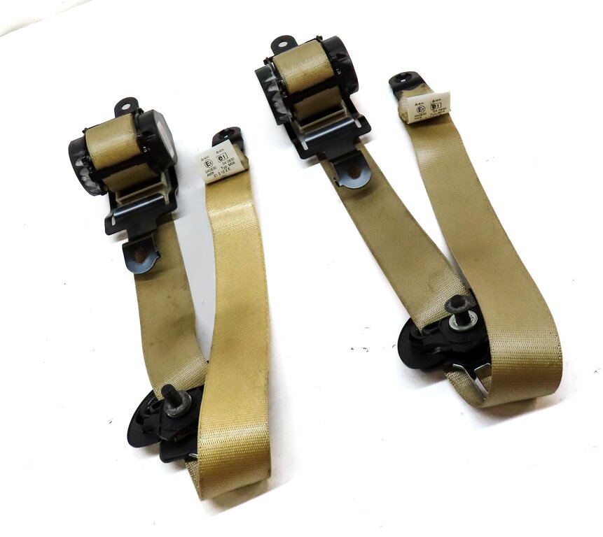 Thumbnail 3: 2012 BMW X5 (E70) REAR 2ND ROW LEFT & RIGHT SEATBELT RETRACTOR SET 2 (BEIGE)