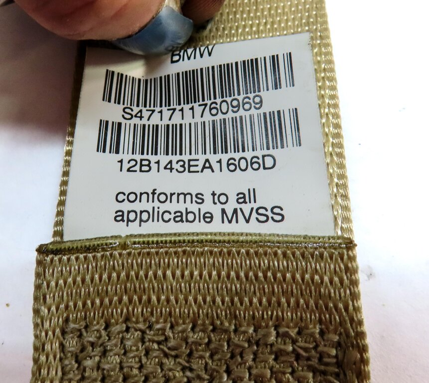Thumbnail 8: 2012 BMW X5 (E70) REAR 2ND ROW LEFT & RIGHT SEATBELT RETRACTOR SET 2 (BEIGE)