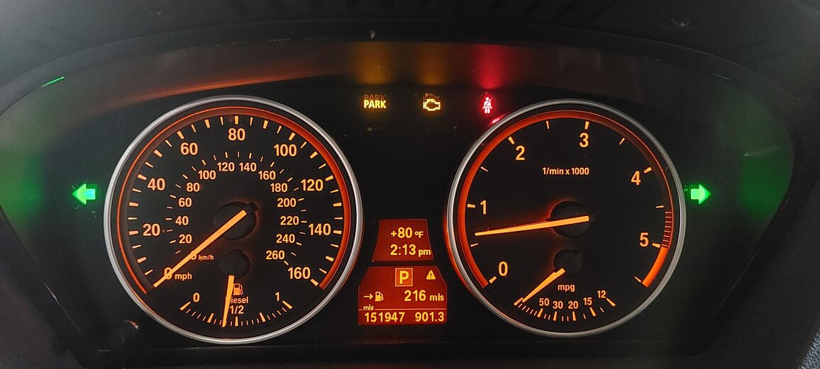 11-13 BMW X5 (E70) 3.0L M57Y DIESEL SPEEDOMETER INSTRUMENT GAUGE CLUSTER 152k