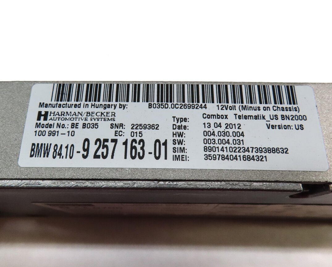 Thumbnail 5: 10-14 BMW 335i X5 X6 (E70 E71 E90) BLUETOOTH TELEMATICS COMBOX CONTROL MODULE