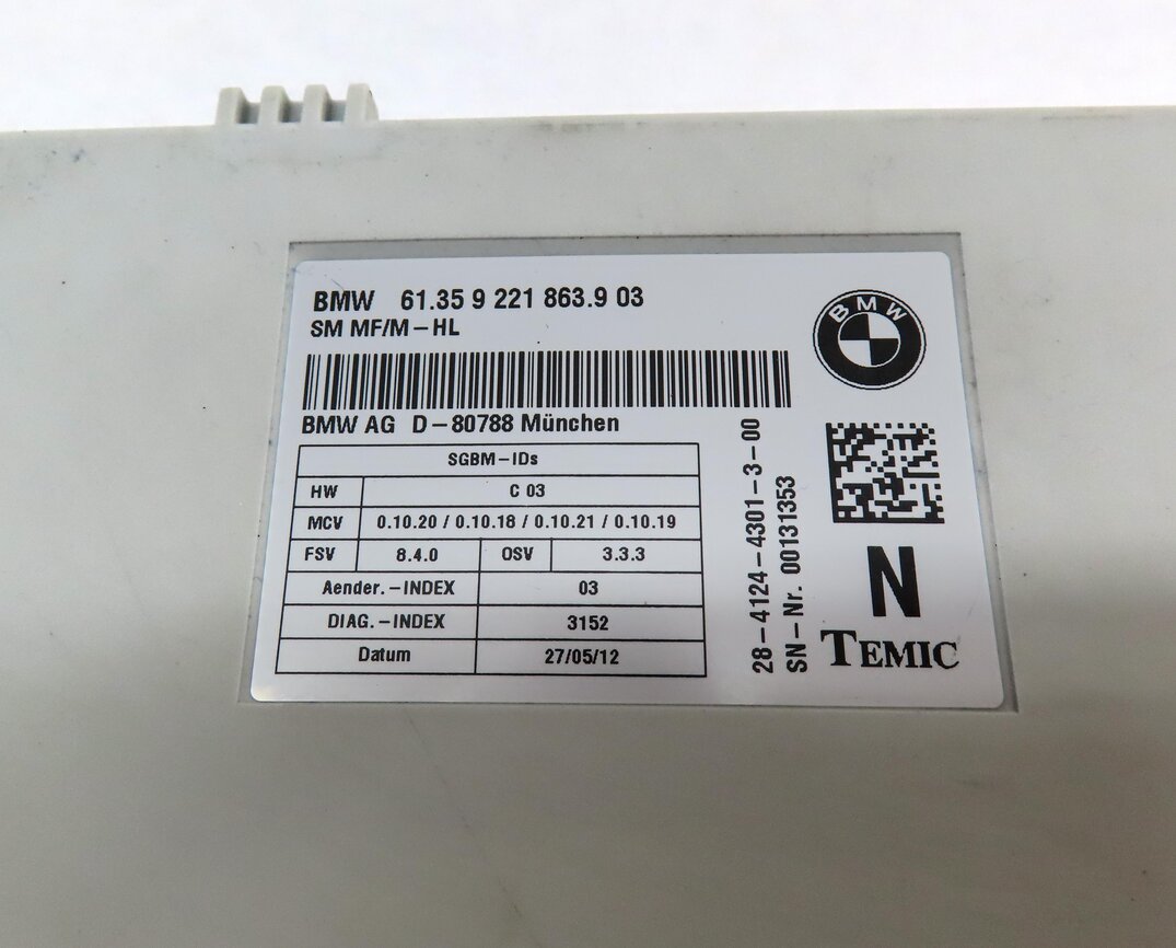 Thumbnail 4: 2011-2014 BMW X5 X5M X6 X6M (E70 E71) FRONT COMFORT SEAT CONTROL MODULE