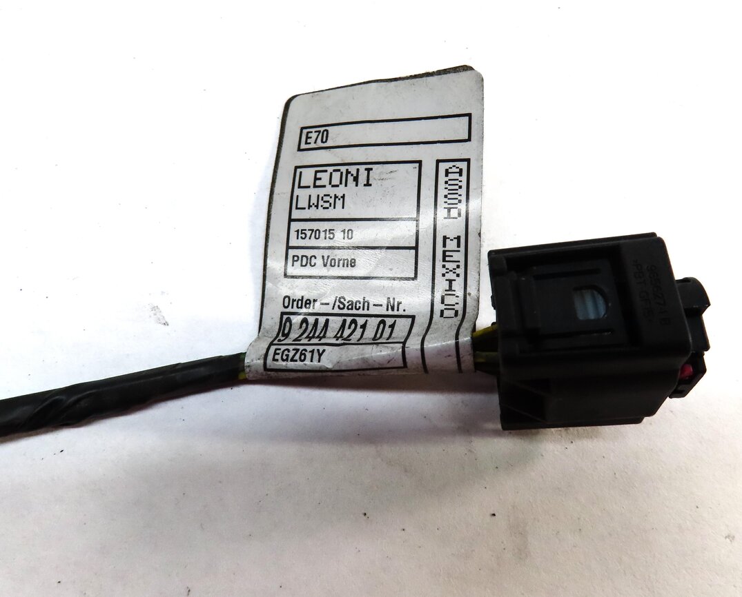 Thumbnail 4: 2012 BMW X5 (E70) FRONT PARK ASSIST PDC SENSOR SET4 (BLACK) w/ WIRE HARNESS