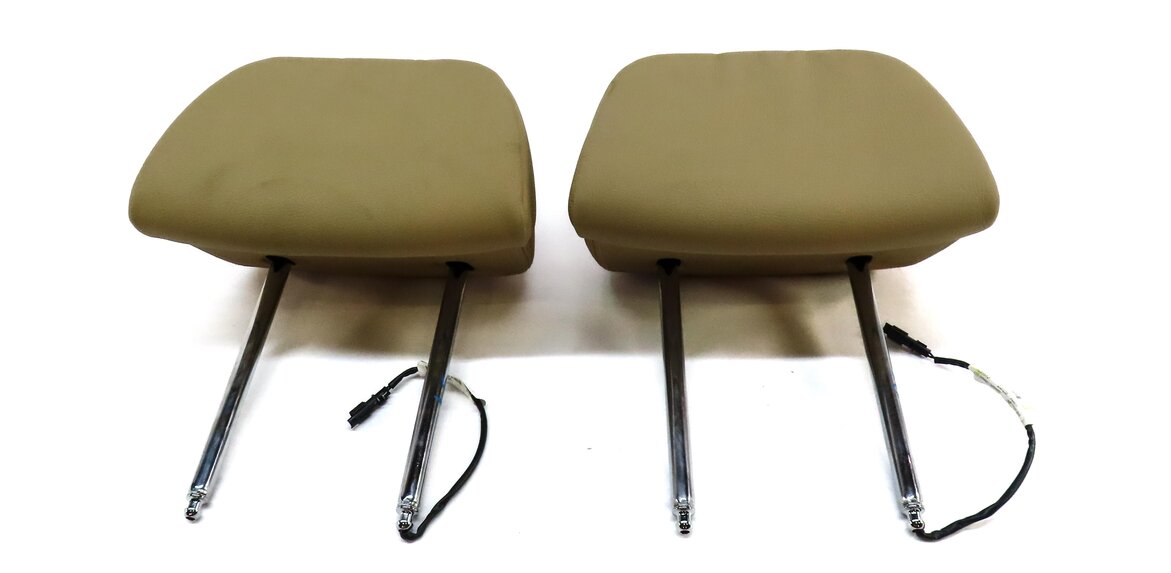 Thumbnail 2: 11-13 BMW X5 X6 E70 E71 FRONT LEFT DRIVER RIGHT PASSENGER SEAT HEADREST (BEIGE)
