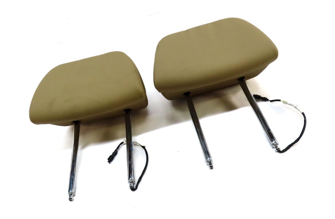 Thumbnail 3: 11-13 BMW X5 X6 E70 E71 FRONT LEFT DRIVER RIGHT PASSENGER SEAT HEADREST (BEIGE)