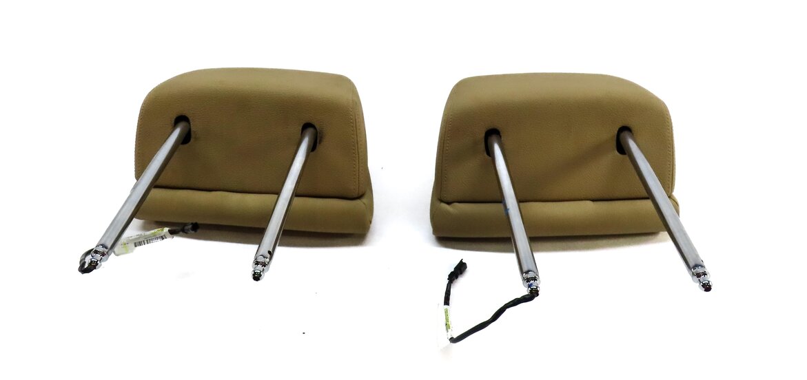 Thumbnail 6: 11-13 BMW X5 X6 E70 E71 FRONT LEFT DRIVER RIGHT PASSENGER SEAT HEADREST (BEIGE)