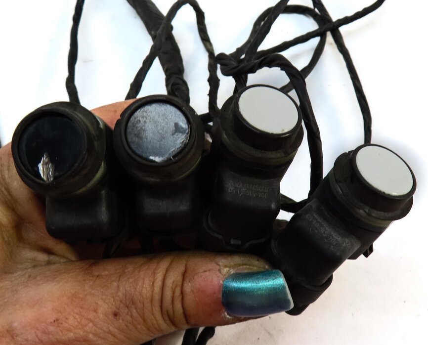 Thumbnail 5: 2012 BMW X5 (E70) REAR PARK ASSIST PDC SENSOR SET4 (WHITE & BLACK) w/ HARNESS