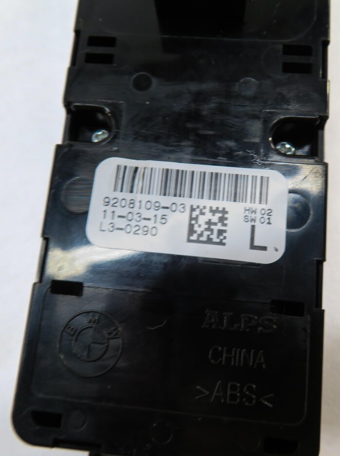 Thumbnail 6: 2012-2020 BMW 3 4 M3 X3 X4 (F25 F26 F30 F34) LEFT DRIVER WINDOW SWITCH w/ TRIM