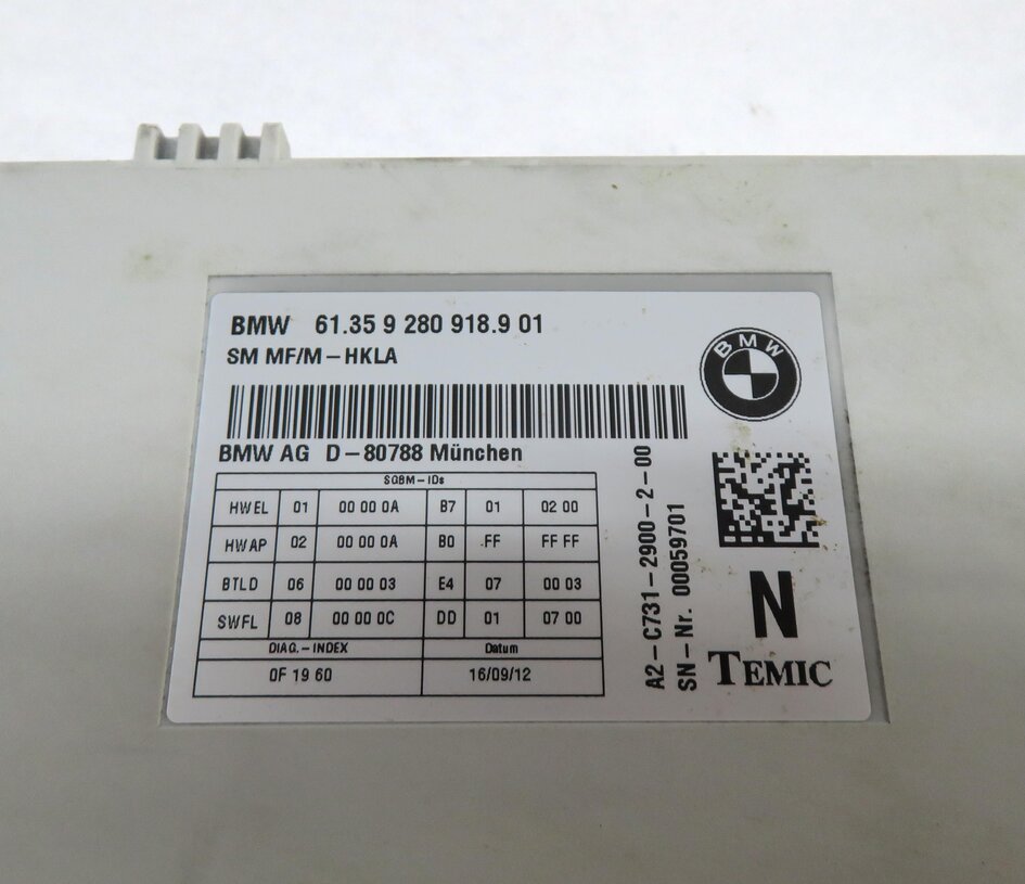 Thumbnail 4: 10-17 BMW 5 6 7 SERIES (F01 F06 F10) FRONT RIGHT PASSENGER COMFORT SEAT MODULE