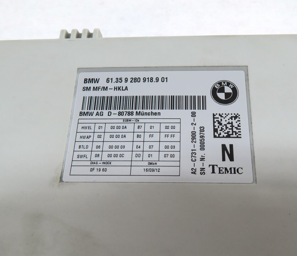 Thumbnail 4: 10-17 BMW 5 6 7 SERIES F01 F06 F10 FRONT LEFT DRIVER COMFORT SEAT CONTROL MODULE