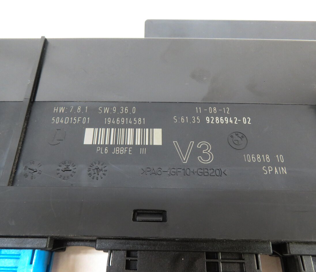 Thumbnail 4: 11-16 BMW 528i 535i 550i M5 M6 (F06 F10 F12 F13) PRIMARY BODY CONTROL MODULE BCM