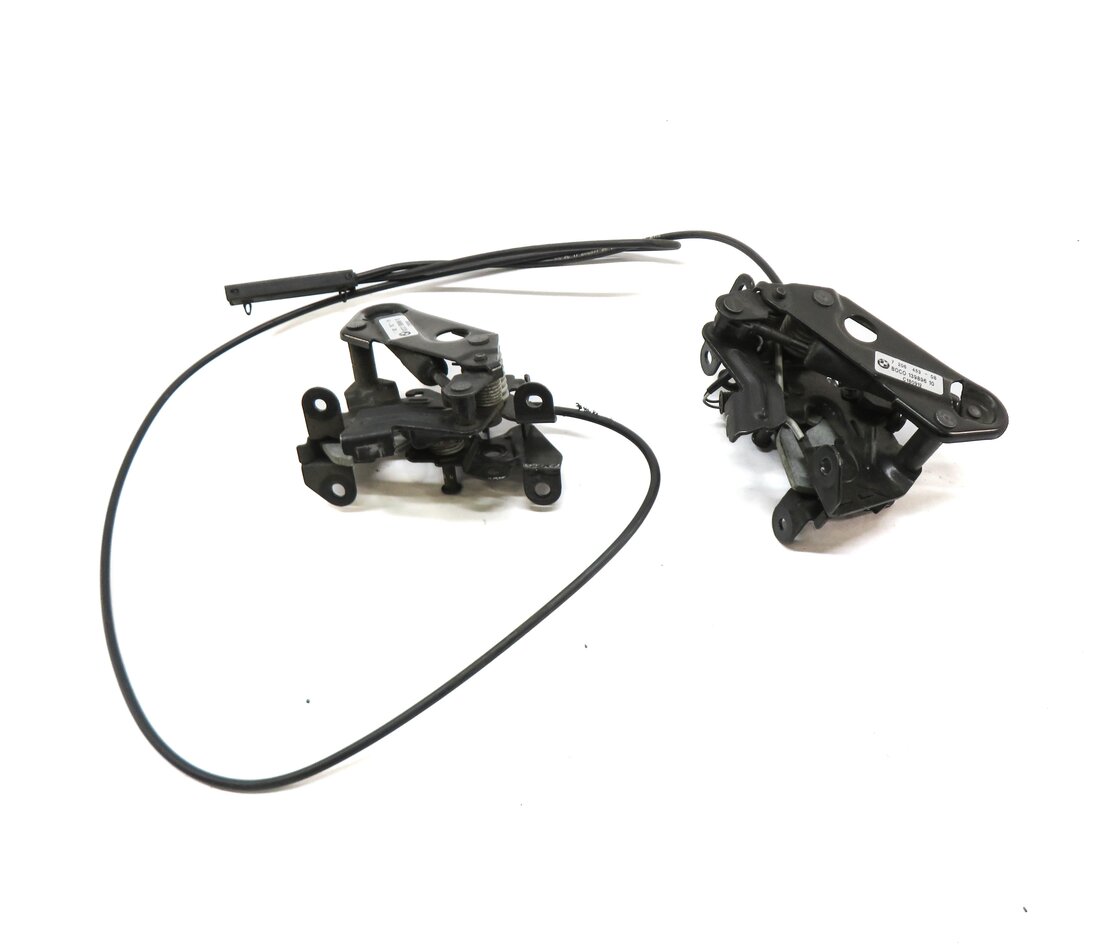 Thumbnail 2: 2013 BMW M5 ///M (F10) FRONT LEFT & RIGHT LOWER HOOD LOCK LATCH SET-2 w/ CABLE