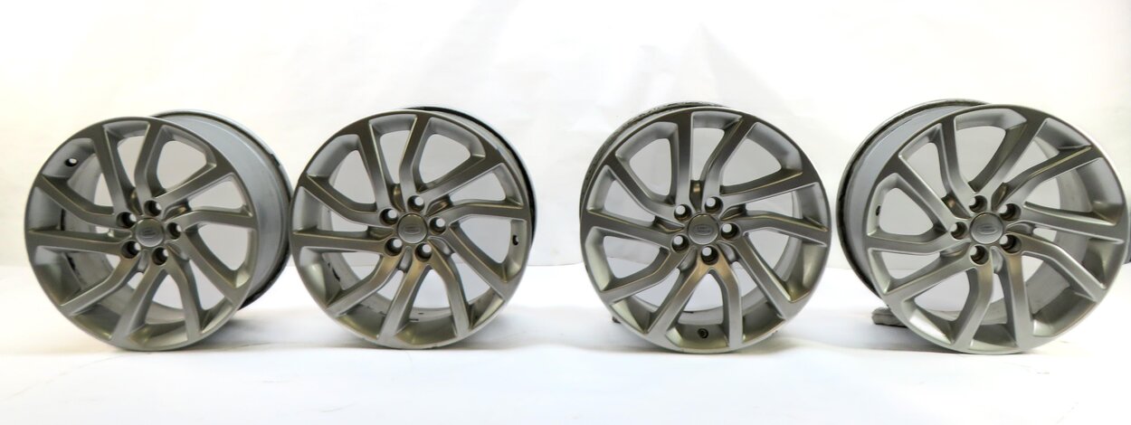 16-19 LAND ROVER DISCOVERY SPORT L550 18x8 INCH ANGLED V 5-SPOKE WHEEL RIM SET-4