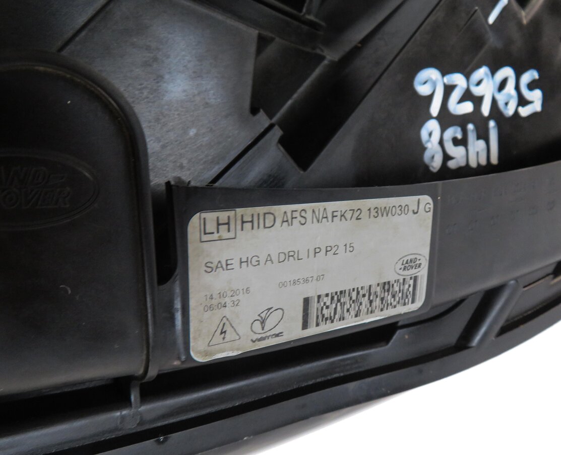 Thumbnail 9: 15-19 DISCOVERY SPORT (L550) LEFT AFS ADAPTIVE XENON HEADLIGHT HEAD LIGHT LAMP