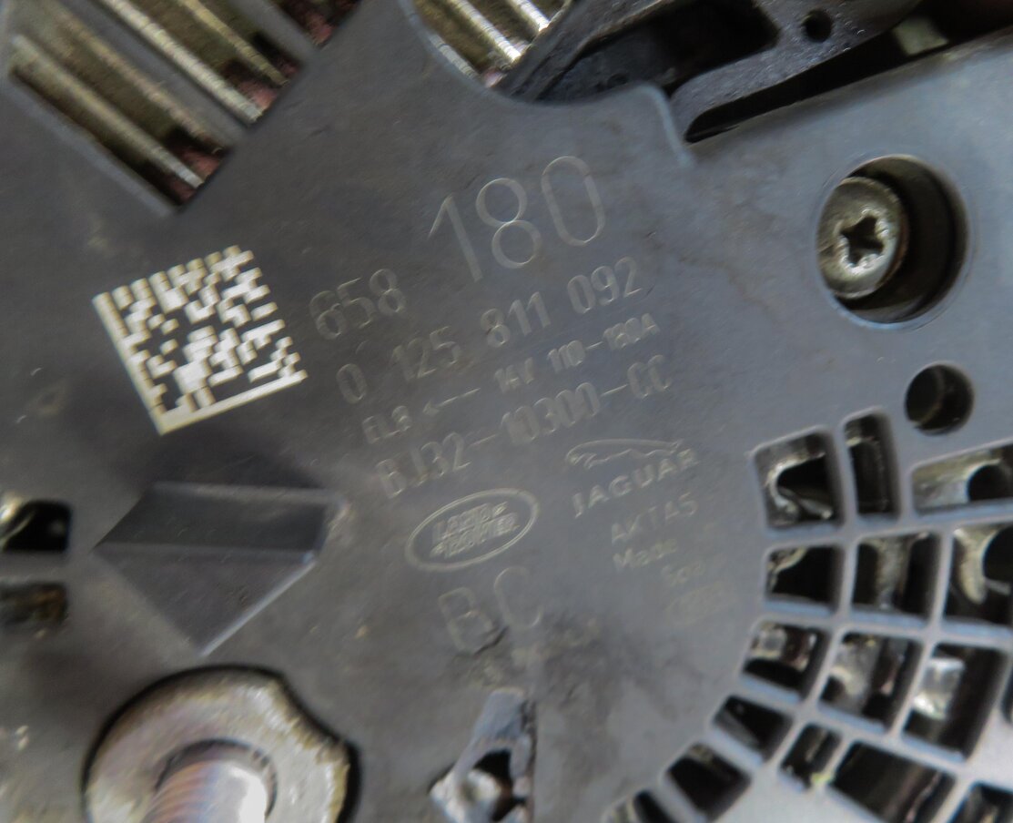 Thumbnail 7: 13-17 RANGE ROVER EVOQUE DISCOVERY SPORT LR2 (L538 L550) 2.0L 180 AMP ALTERNATOR