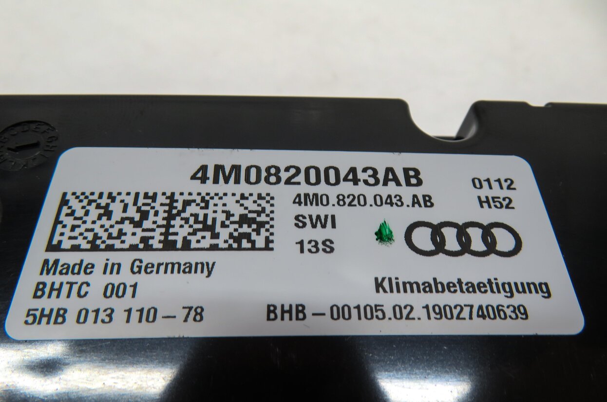 Thumbnail 9: 2017-2019 AUDI Q7 (4M) FRONT HEATER A/C TEMPERATURE CLIMATE CONTROL PANEL