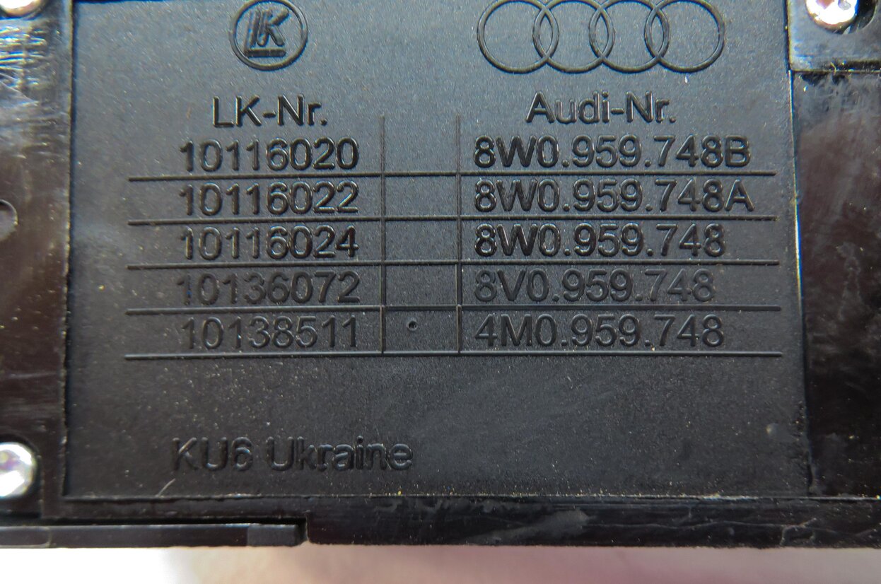 Thumbnail 8: 2019 AUDI Q7 (4M) FRONT RIGHT PASSENGER SEAT ADJUST ADJUSTMENT LUMBAR SWITCH SET