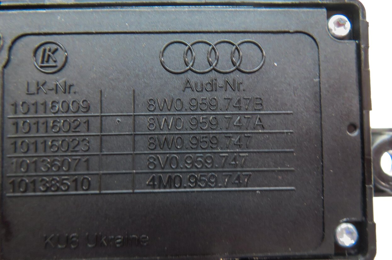 Thumbnail 8: 2019 AUDI Q7 (4M) FRONT LEFT DRIVER SEAT ADJUST ADJUSTMENT LUMBAR SWITCH SET