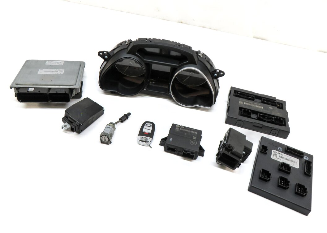 2016 AUDI S5 (B8 8T) 3.0L CTUB ECM BCM SPEEDOMETER IMMOBILIZER MODULE KEY SET