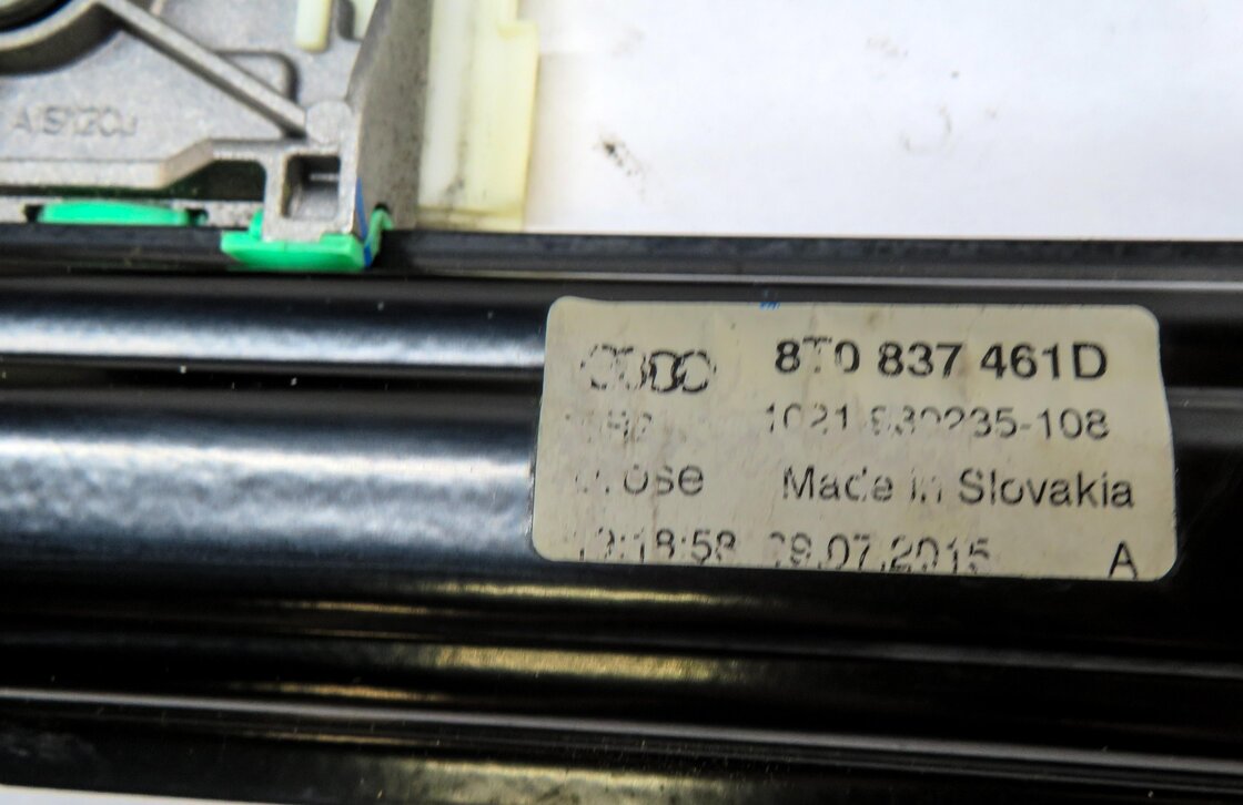 Thumbnail 8: 2016 AUDI S5 (B8 8T) FRONT LEFT DRIVER DOOR POWER WINDOW MOTOR w/ REGULATOR