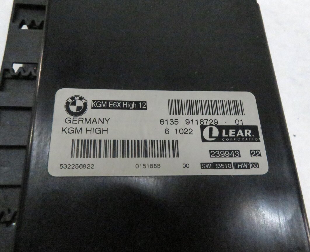 Thumbnail 4: 2006 BMW M6 (E63) GATEWAY CONTROL MODULE 61359118729