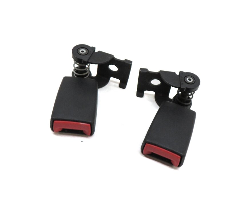 2006 BMW M6 (E63) REAR LEFT & RIGHT SEATBELT BUCKLE RECEIVER SET 2 (BLACK)