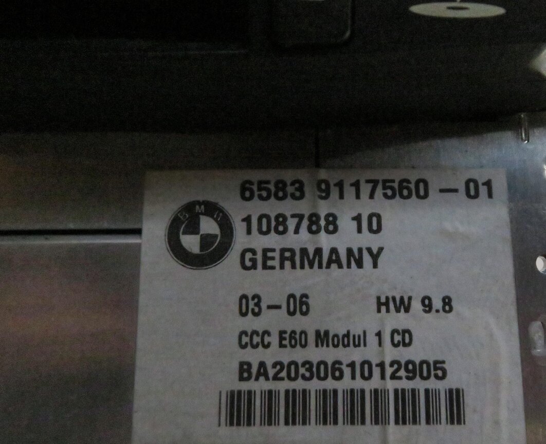 Thumbnail 7: 2006 BMW M6 (E63) FRONT RADIO STEREO CD DVD PLAYER HEAD UNIT 65839117560